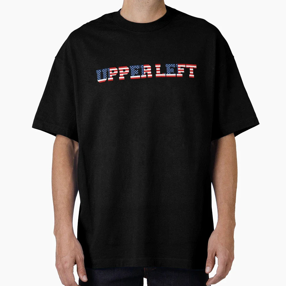 Upper Left Usa T-Shirt - Casual Everyday Wear Men Women