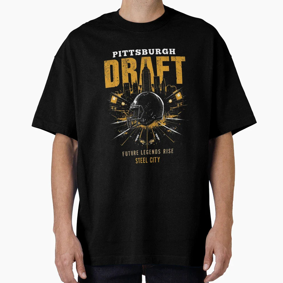Pittsburgh Draft 2026 Football T-Shirt - Streetwear Style Men Women