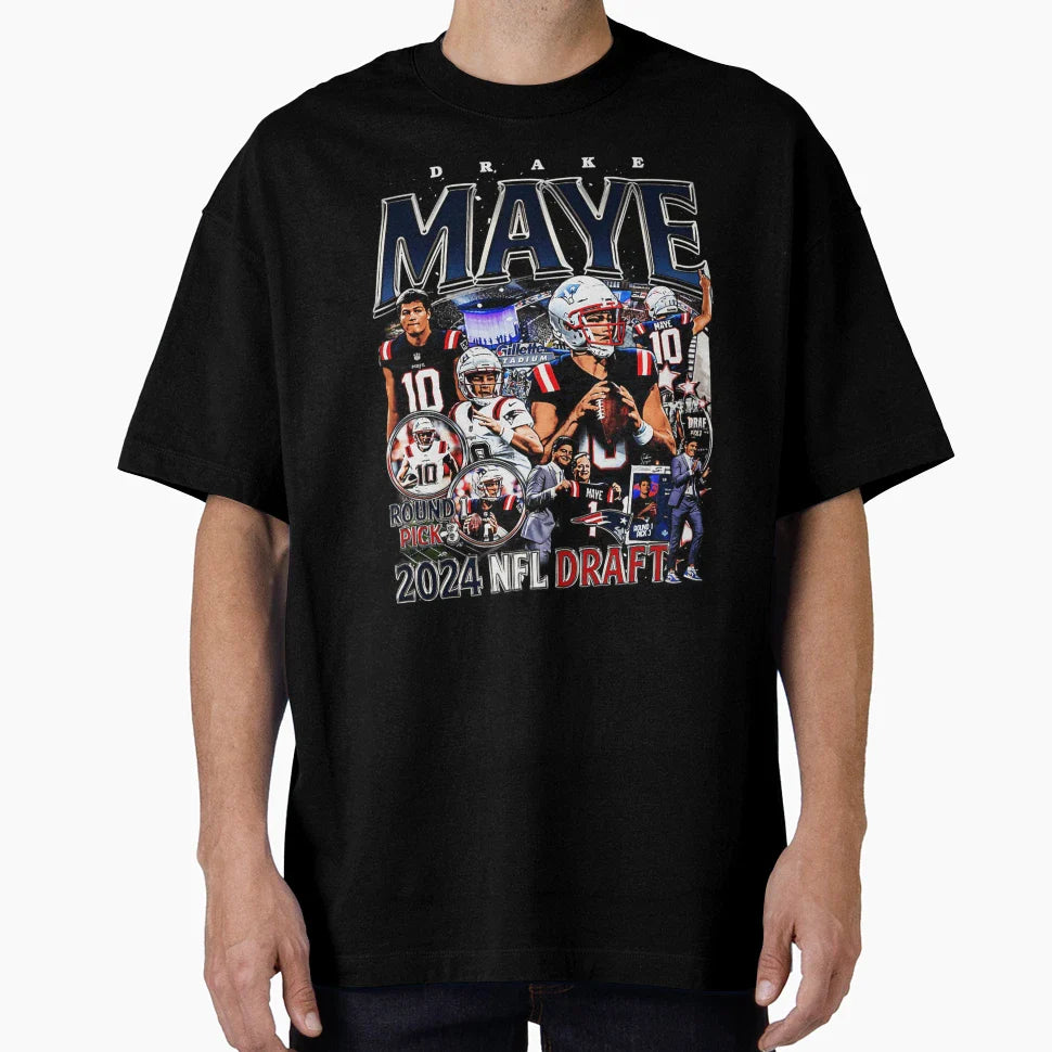 Drake Maye Bootleg T-Shirt - Aesthetic Graphic for Adults