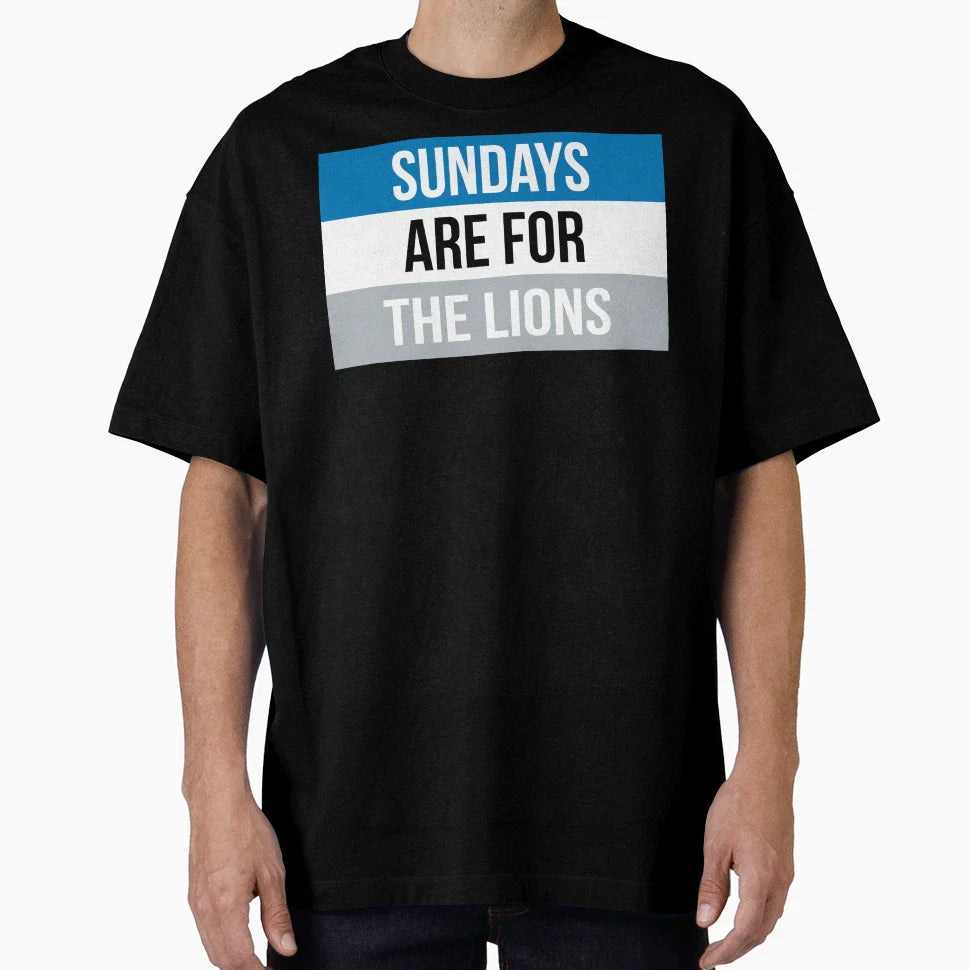 Sundays Are Detroit Lions T-Shirt - Aesthetic Graphic for Adults