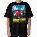 Illuminated Football Stadium Packed T-Shirt - Unique Graphic for Adults