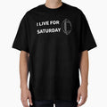 I Live Saturday College Football T-Shirt - Graphic Print Men Women