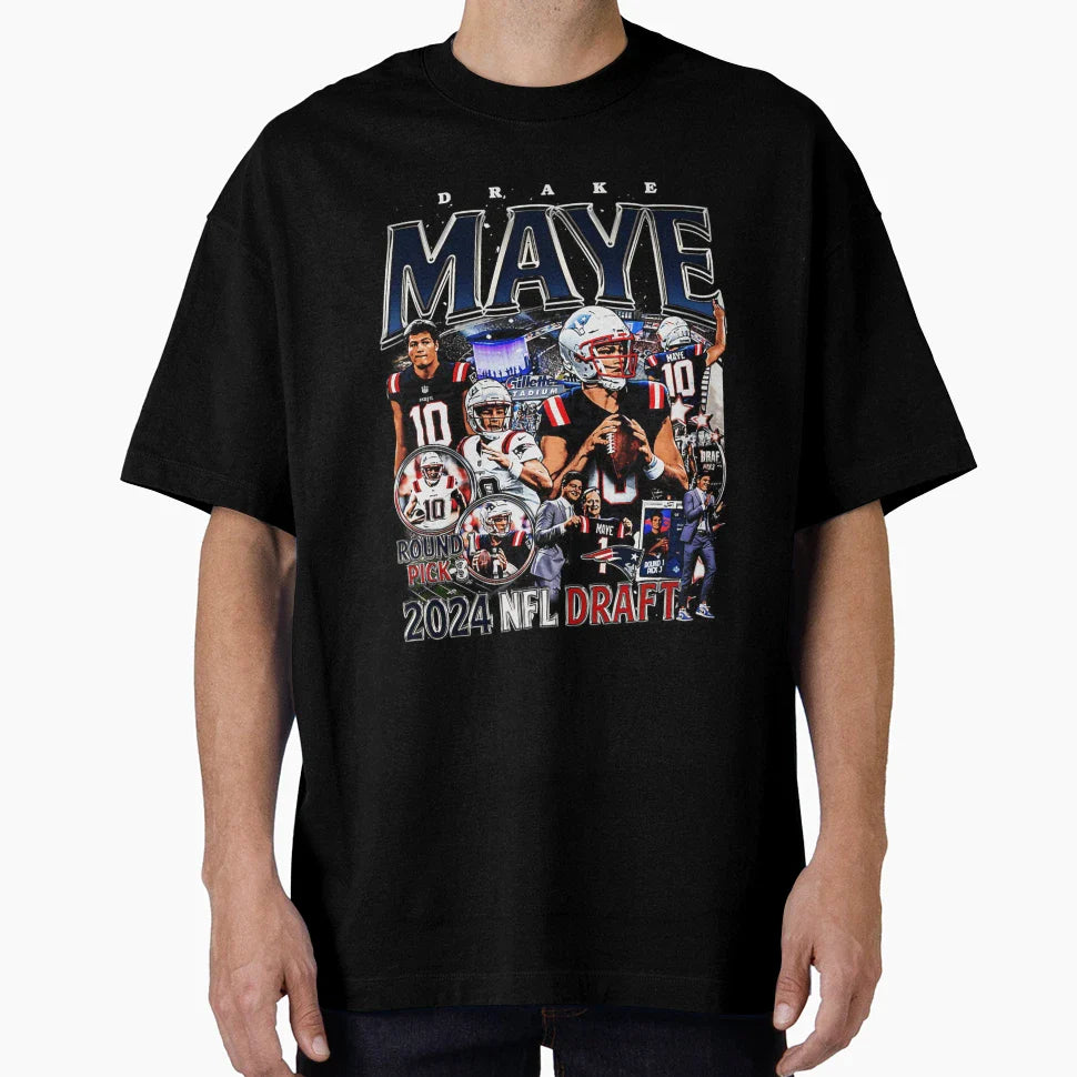 Drake Maye Bootleg T-Shirt - Aesthetic Graphic Unisex