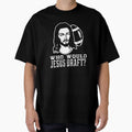 Who Would Jesus Draft Football Funny Wwjd T-Shirt - Graphic Print Unisex