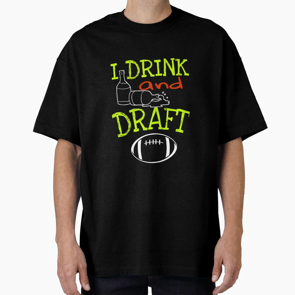 I Drink And Draft T-Shirt - Minimalist Print Unisex