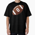 American Football Ball Number 0 Zero T-Shirt - Novelty Apparel for Adults