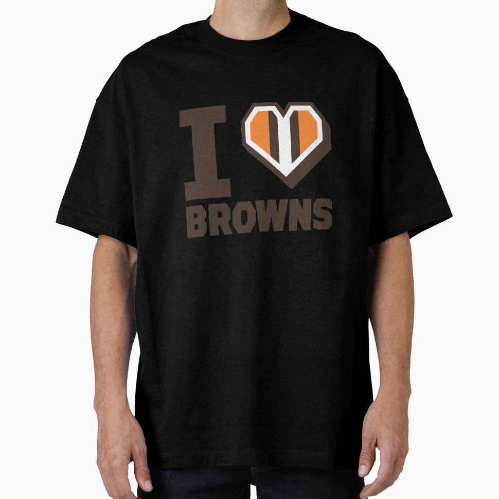 I Love Browns Heart T-Shirt - Minimalist Print Unisex