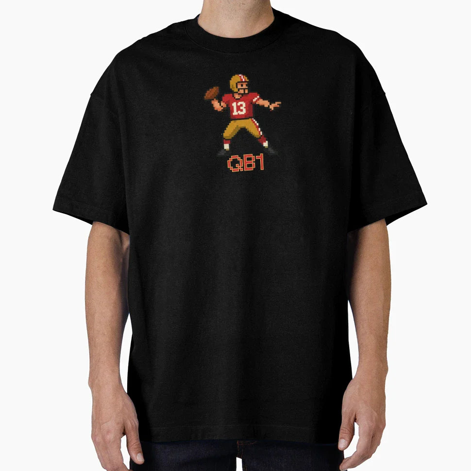Video Game Football Player Quarterback T-Shirt - Custom Art Print Unisex