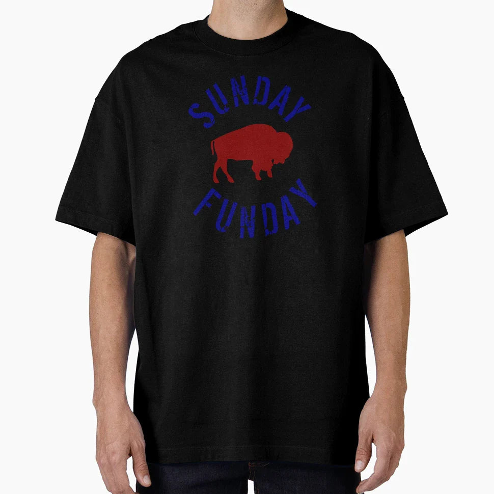 Buffalo Football Sunday Funday T-Shirt - Aesthetic Graphic Men Women