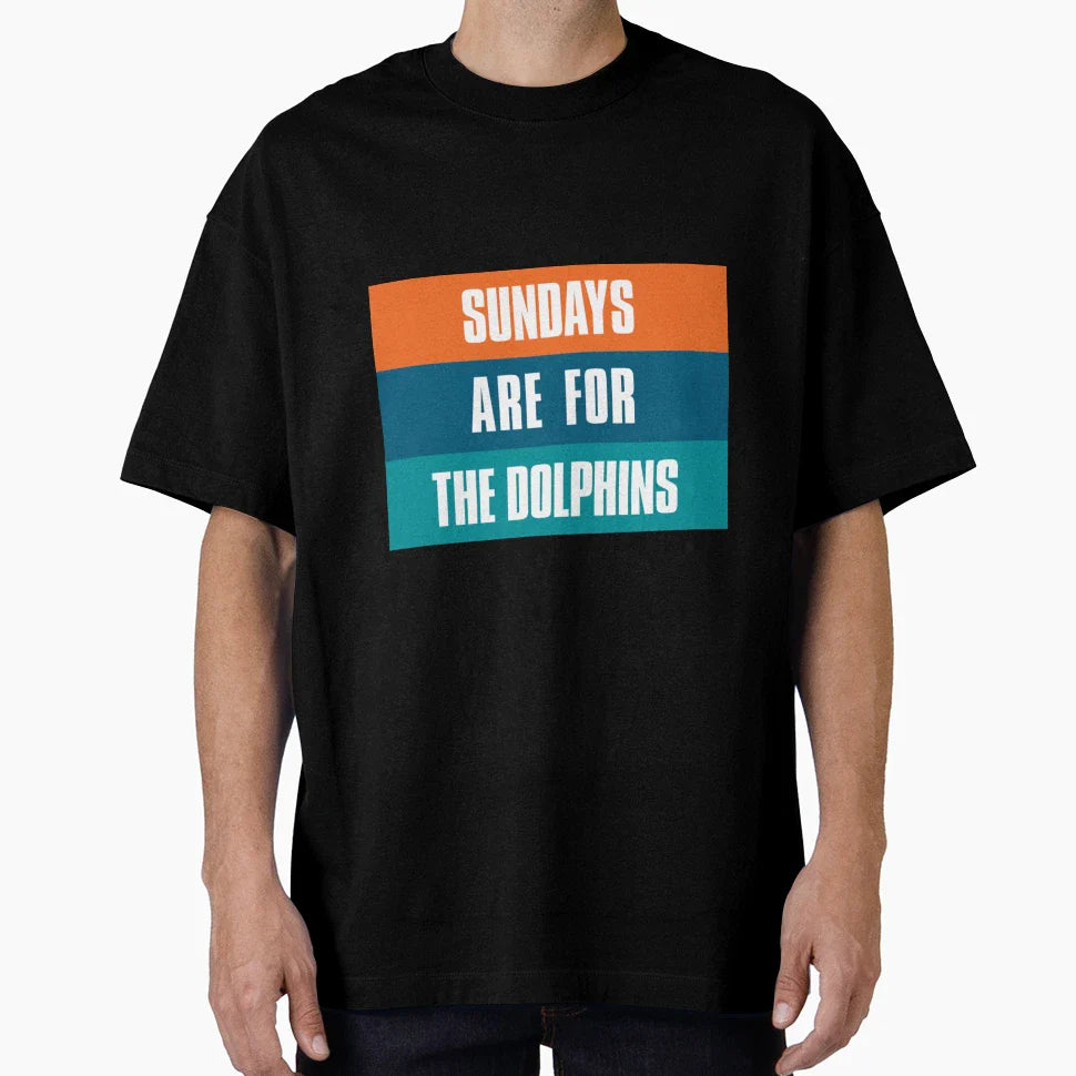 Sundays Are Dolphins Miami Football T-Shirt - Unique Graphic for Adults