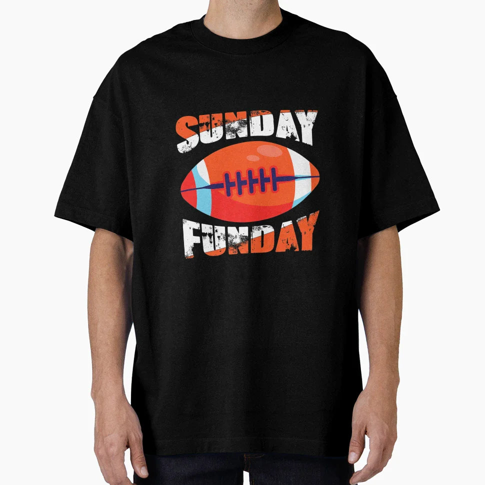 Sunday Funday Football Sport T-Shirt - Aesthetic Graphic for Adults