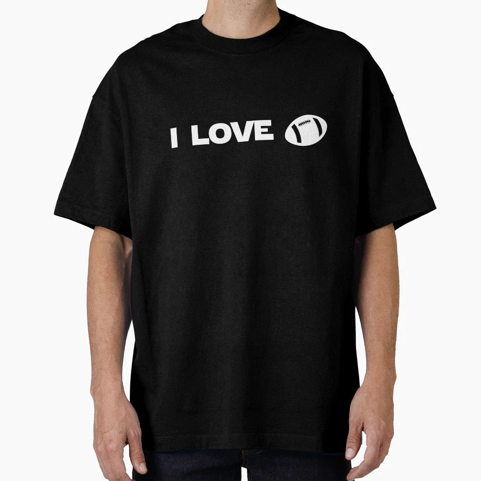 I Love Football T-Shirt - Trendy Graphic Unisex