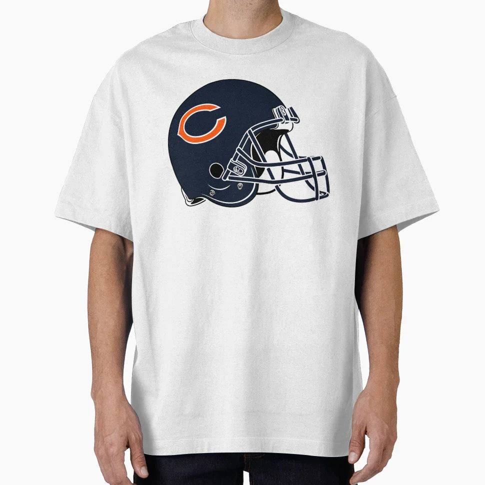 Chicago Football Helmet T-Shirt - Custom Art Print Men Women