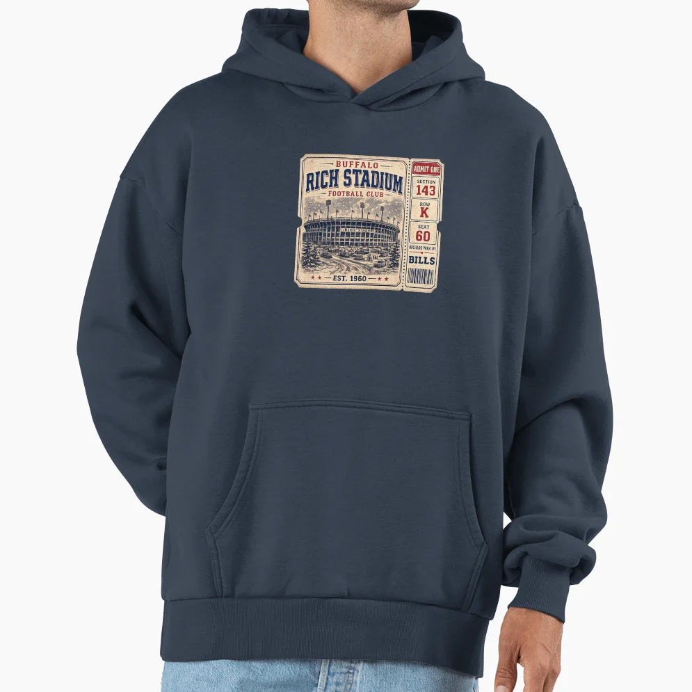 Rich Stadium Ticket Buffalo Football T-Shirt - Streetwear Style Unisex