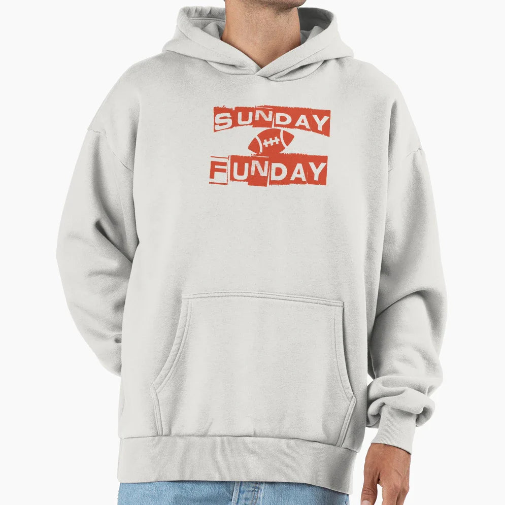 Sunday Funday Football 2024 Hoodie - Graphic Print for Adults