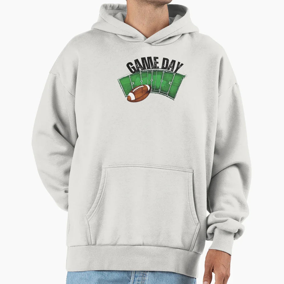 Game Day Football Field Hoodie - Trendy Graphic Unisex