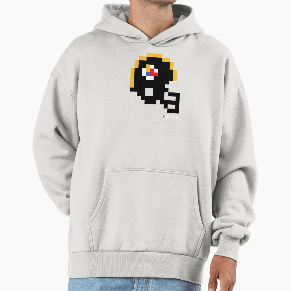 Pitts Helmet Tecmo Bowl Hoodie - Novelty Apparel for Adults