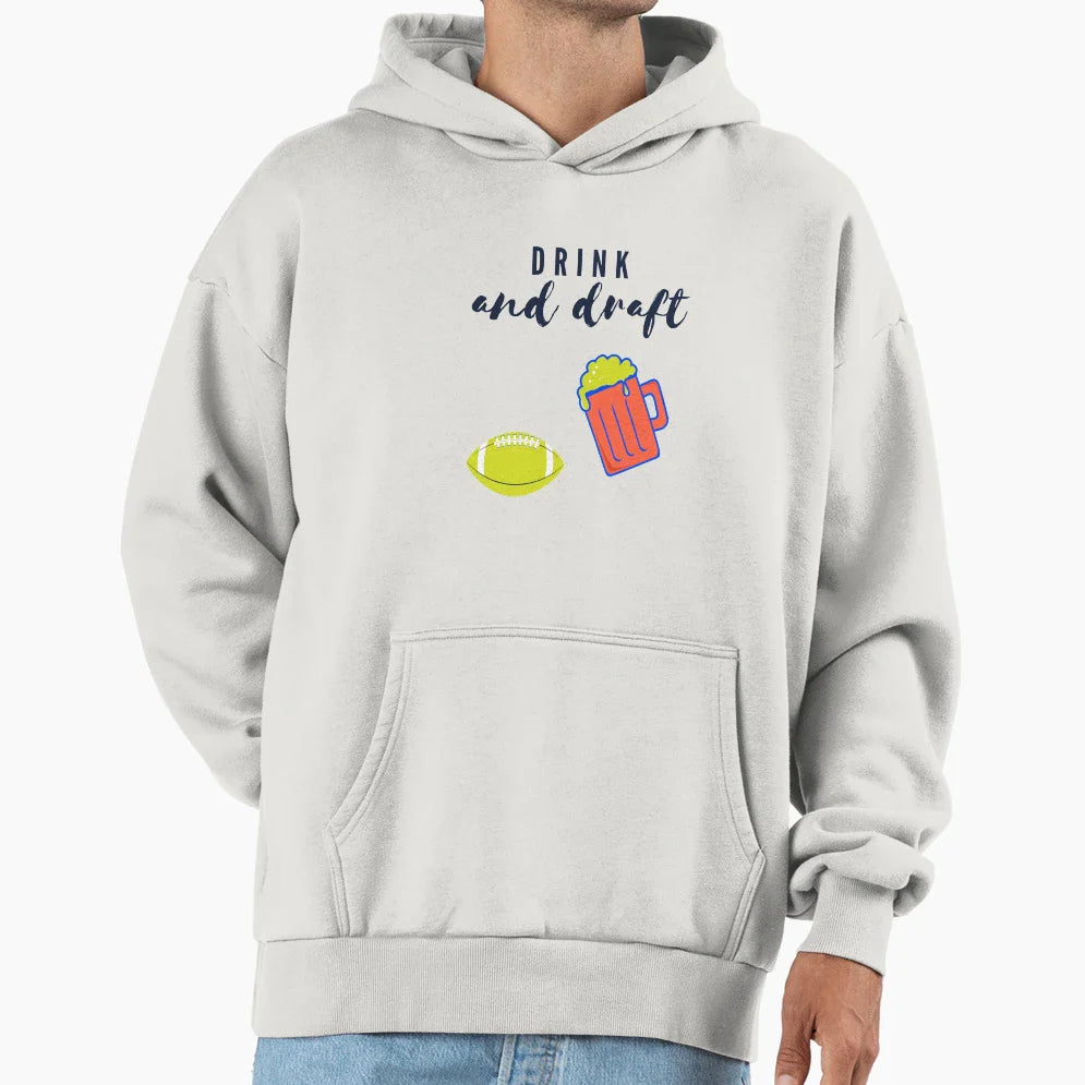 Drink And Draft Hoodie - Casual Everyday Wear Men Women