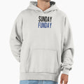 Sunday Funday Blue Hoodie - Graphic Print for Adults