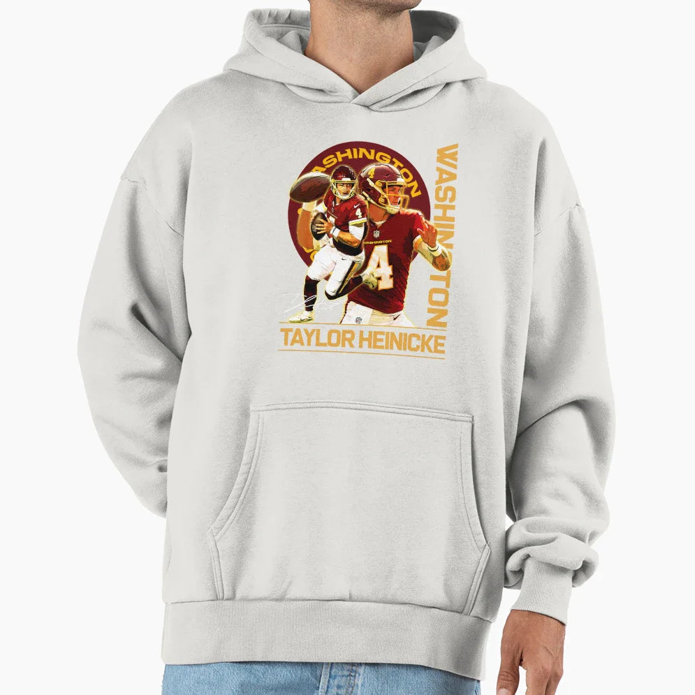 Taylor Heinicke Football Signature 80S Hoodie - Unique Graphic for Adults