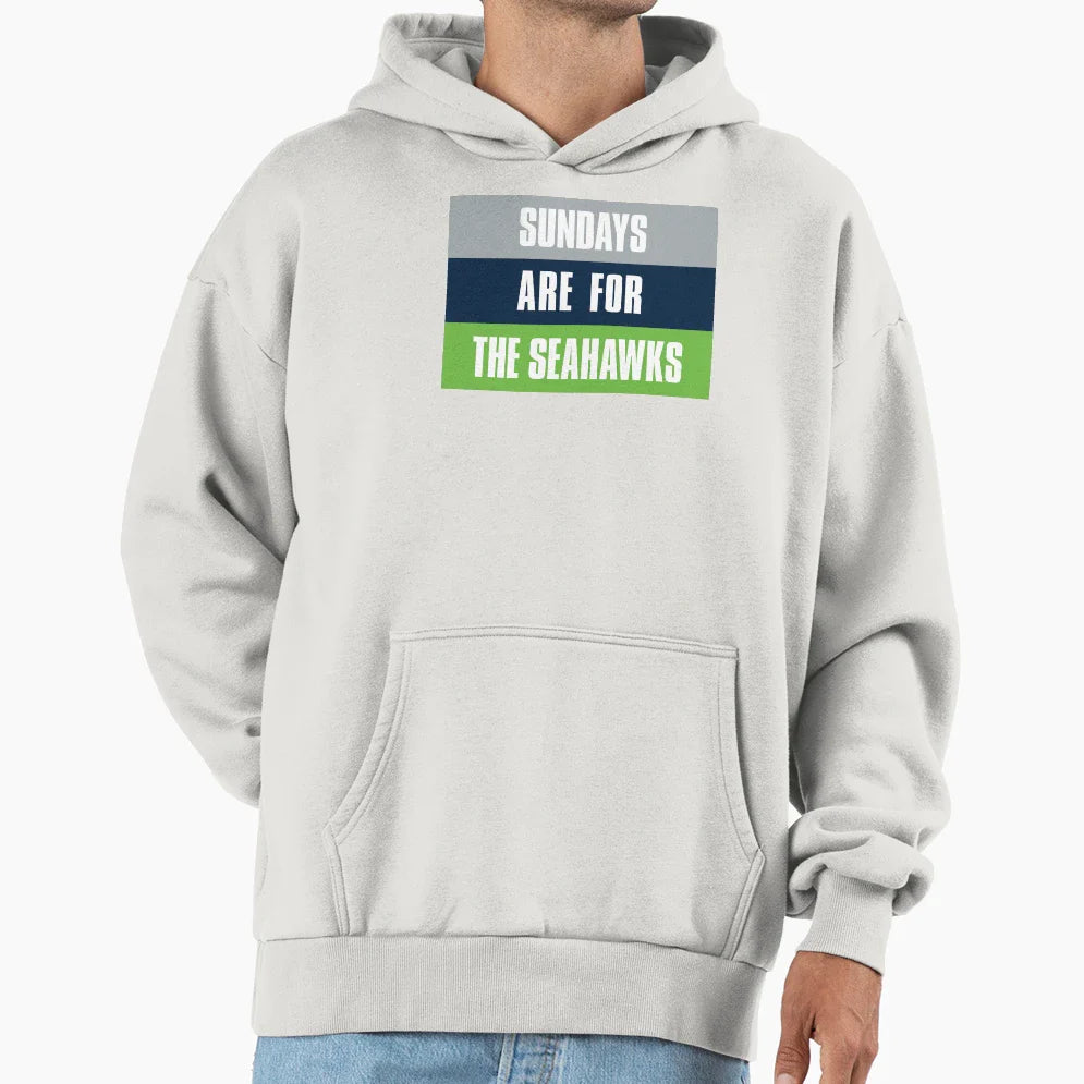 Sundays Are Seahawks Seattle Football Fans Hoodie - Trendy Graphic Unisex