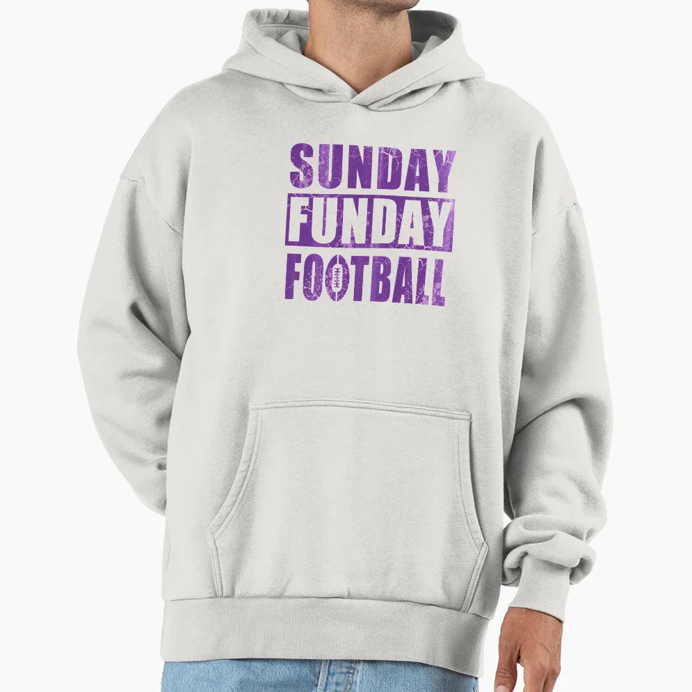 Sunday Funday Football Hoodie - Aesthetic Graphic for Adults