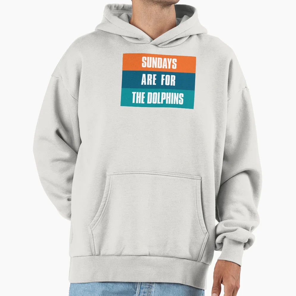 Sundays Are Dolphins Miami Football Hoodie - Custom Art Print Unisex