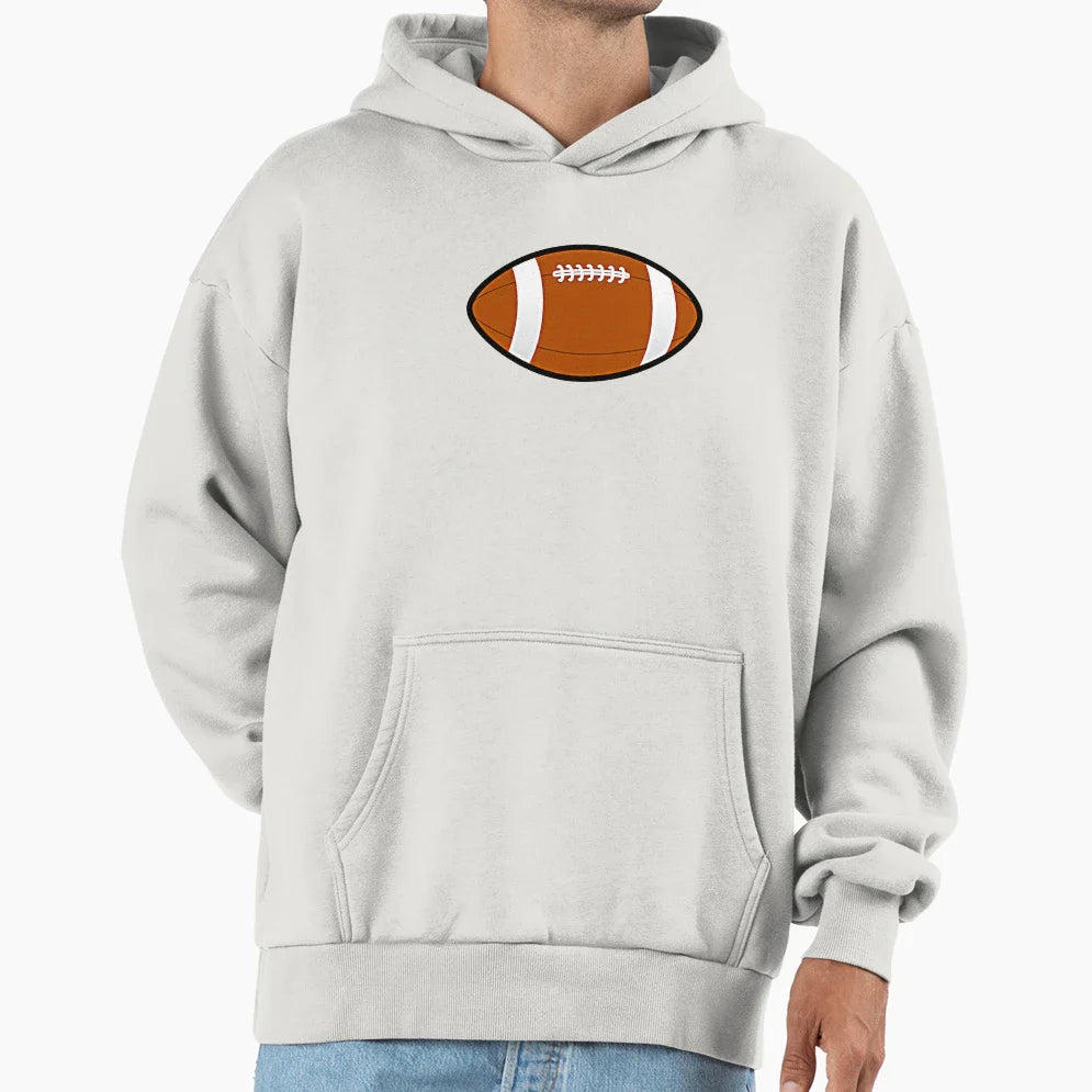 American Football Leather Ball Sports Hoodie - Trendy Graphic for Adults