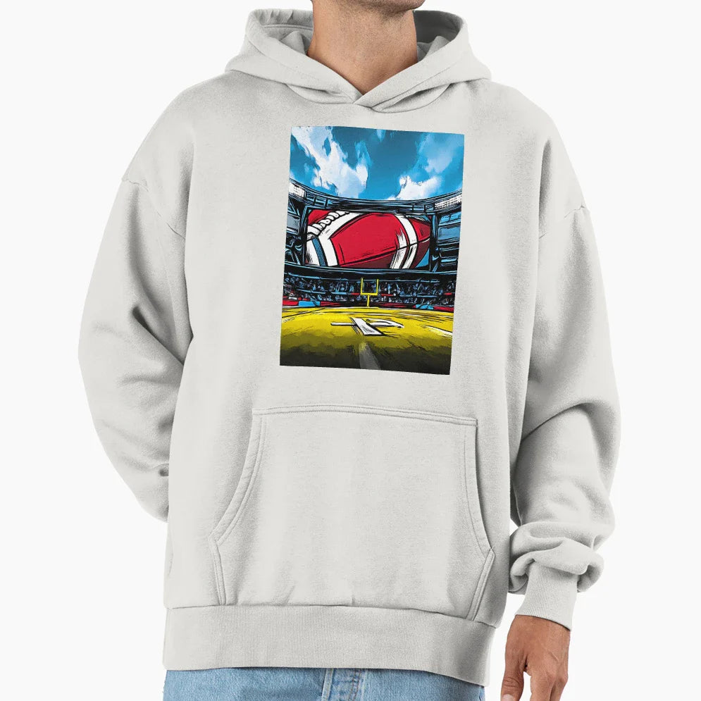 Illuminated Football Stadium Hoodie - Casual Everyday Wear Men Women