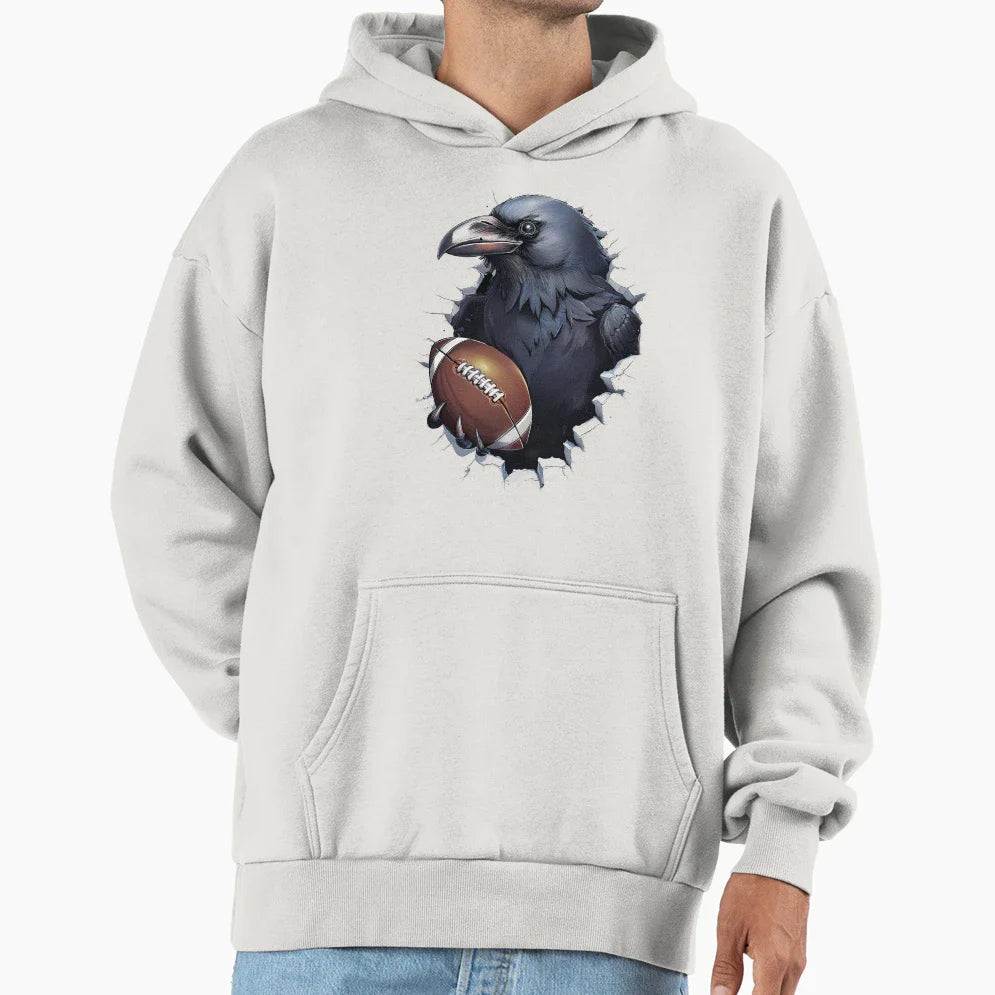 Raven Football Hoodie - Casual Everyday Wear Men Women