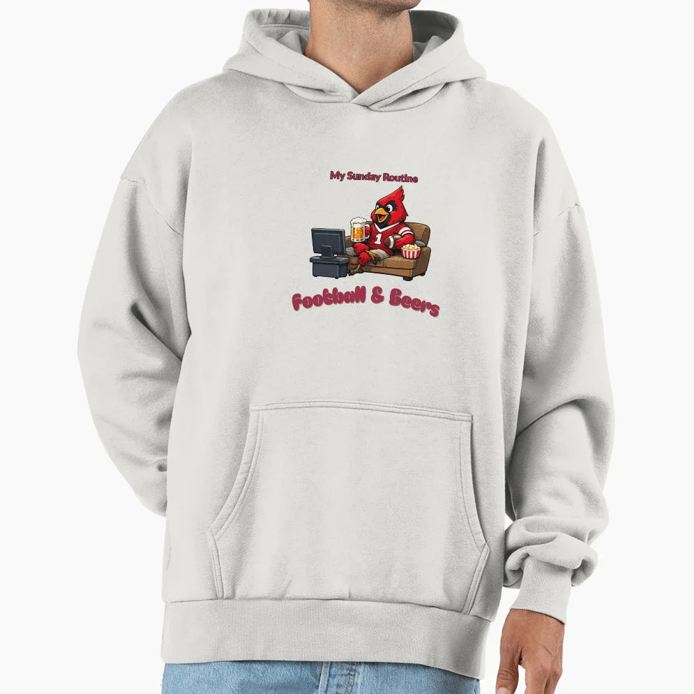 Arizona Cardinals My Sunday Routine Hoodie - Trendy Graphic for Adults