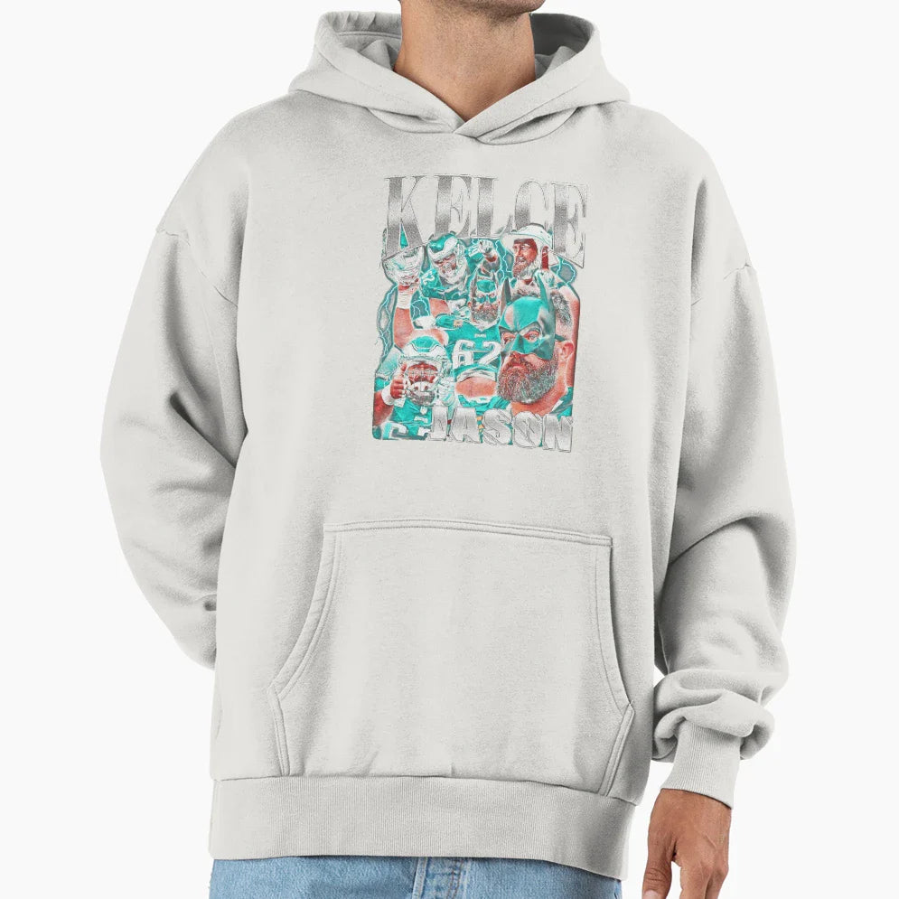 Fat Bat Kelce 90S Bootleg Hoodie - Custom Art Print Men Women
