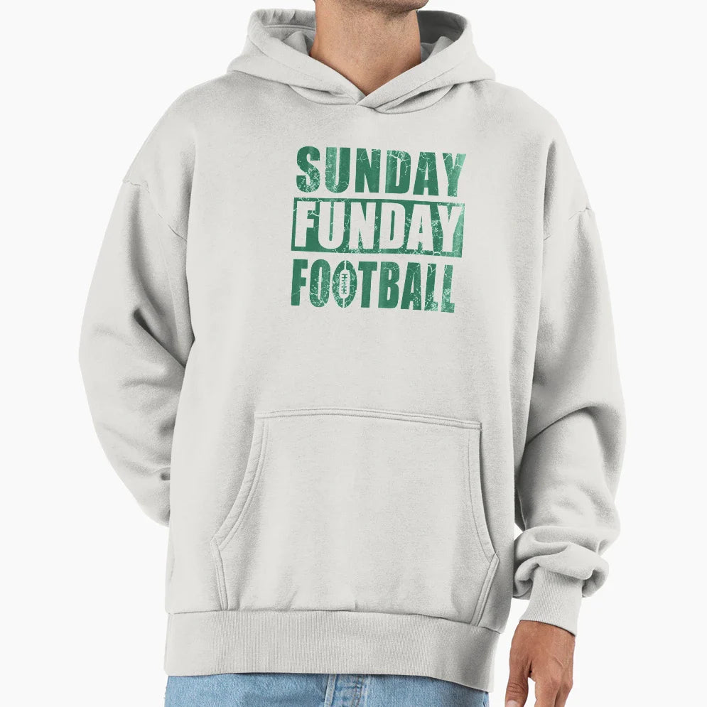 Sunday Funday Football Hoodie - Aesthetic Graphic for Adults