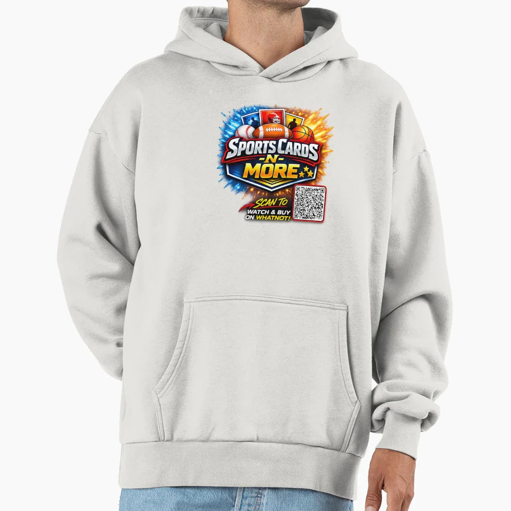 Sports Cards N More Logo W Qr Code Hoodie - Graphic Print Unisex