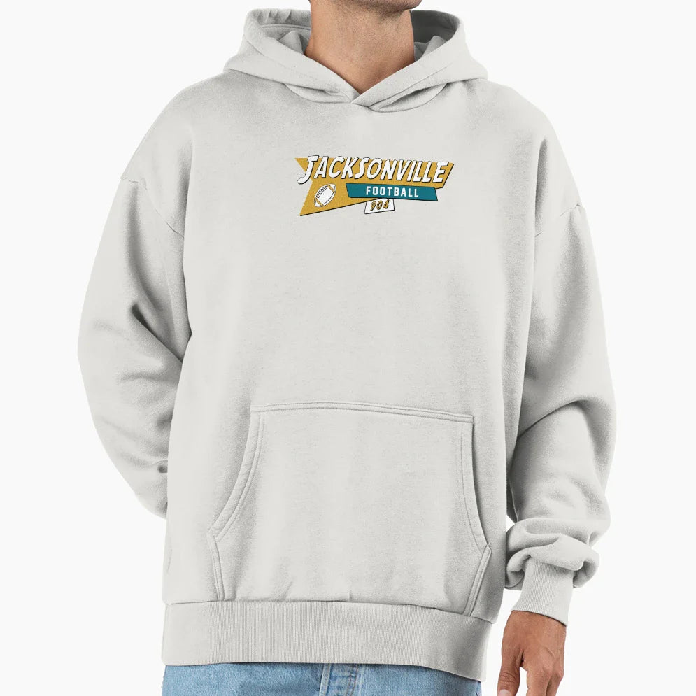 Jacksonville 90S Football Hoodie - Novelty Apparel for Adults