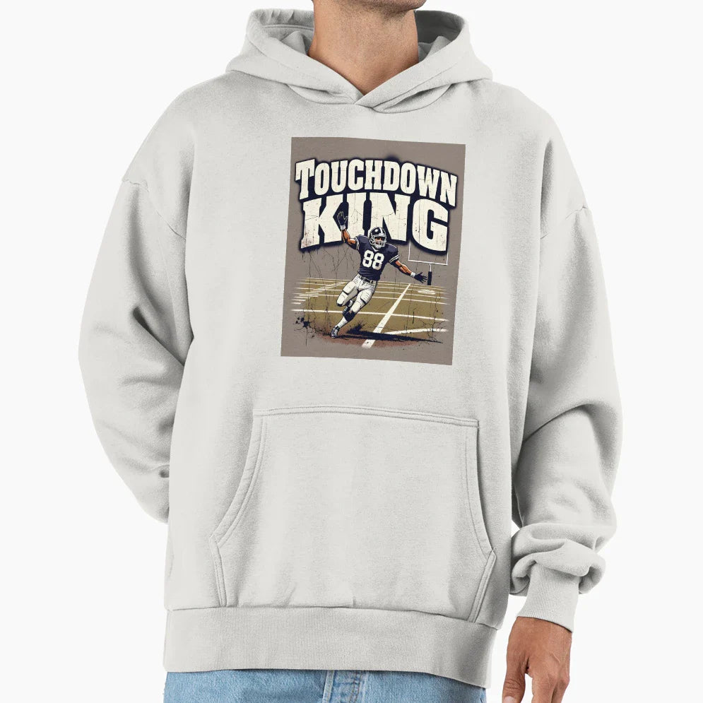Touchdown King Football Hoodie - Streetwear Style Unisex