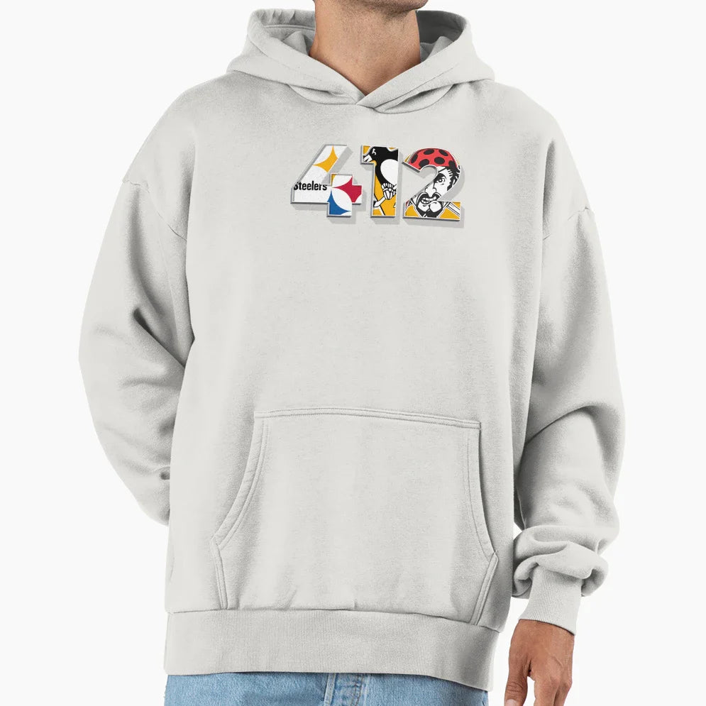 Area Code 412 Sports Teams Pittsburgh Hoodie - Unique Graphic Men Women