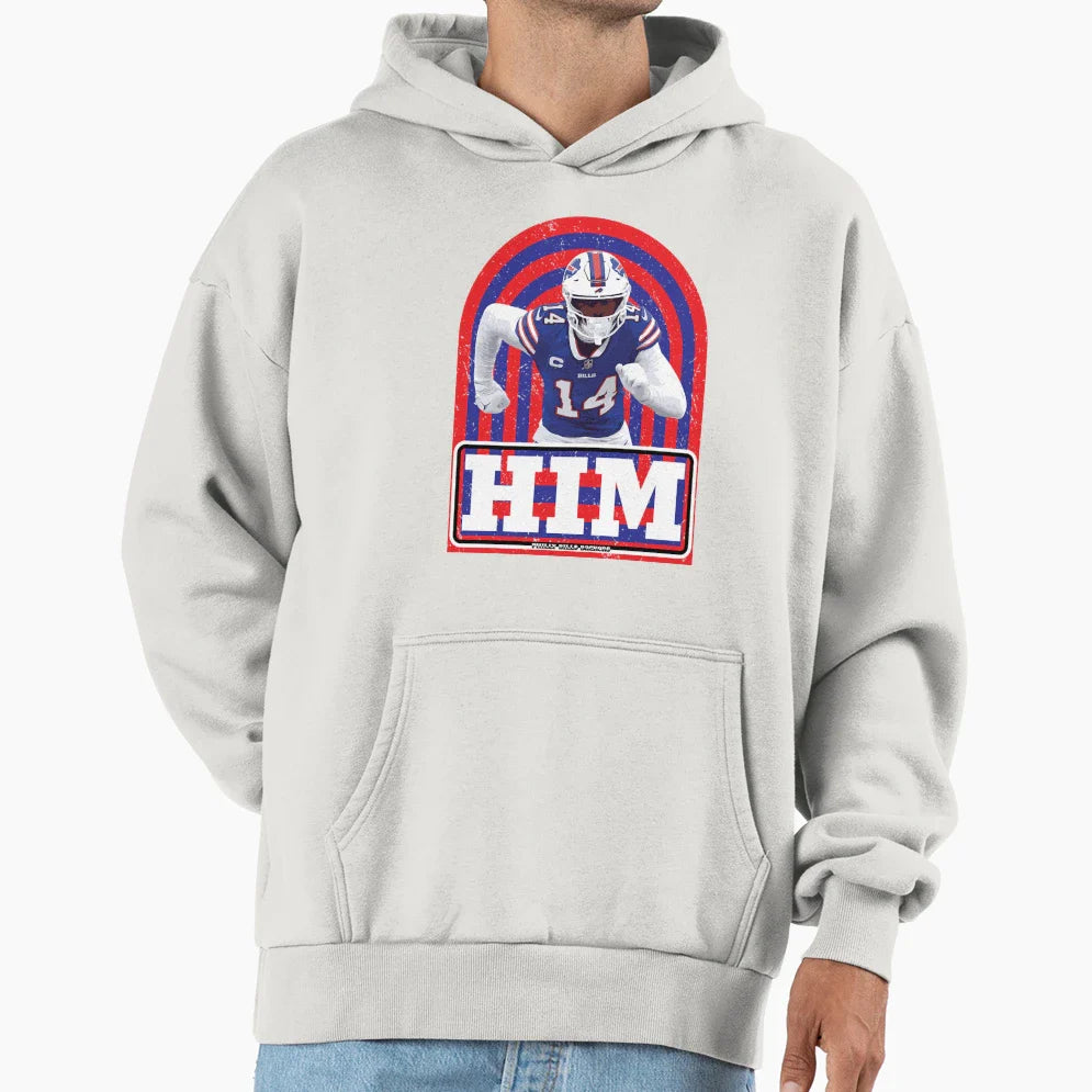 Quarterback Player 14 Wide Receiver Hoodie - Minimalist Print Men Women