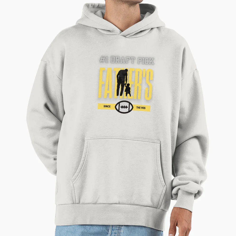 1 Draft Pick Fathers Hoodie - Graphic Print Unisex