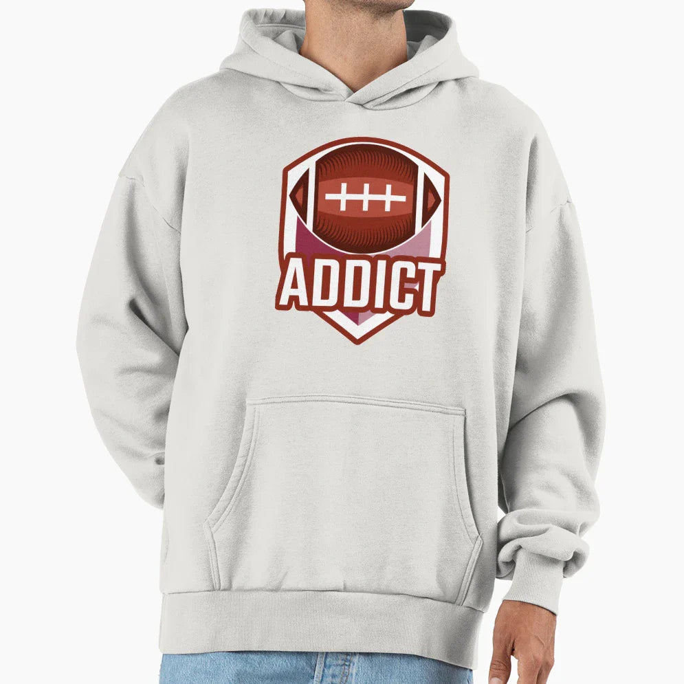 Football Addict Football Lovers Hoodie - Aesthetic Graphic for Adults