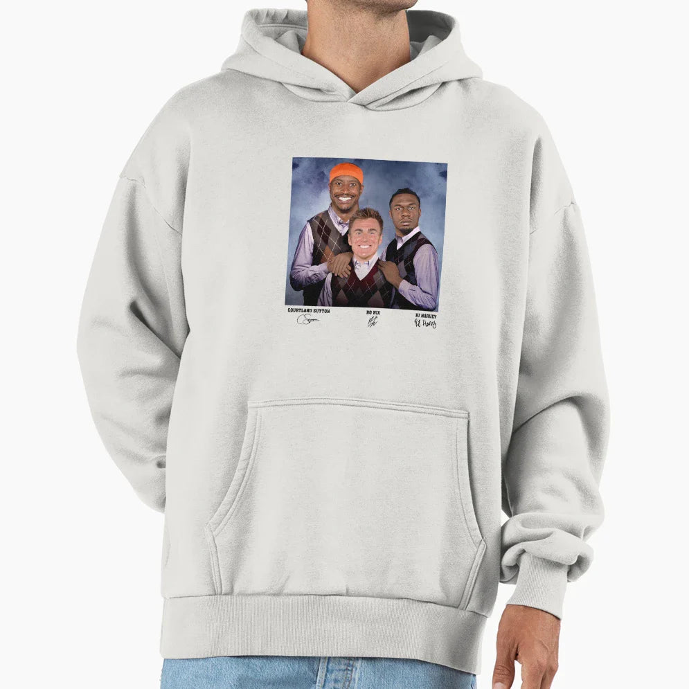 Bo Nix Rj Harvey Courtland Sutton Hoodie - Aesthetic Graphic for Adults