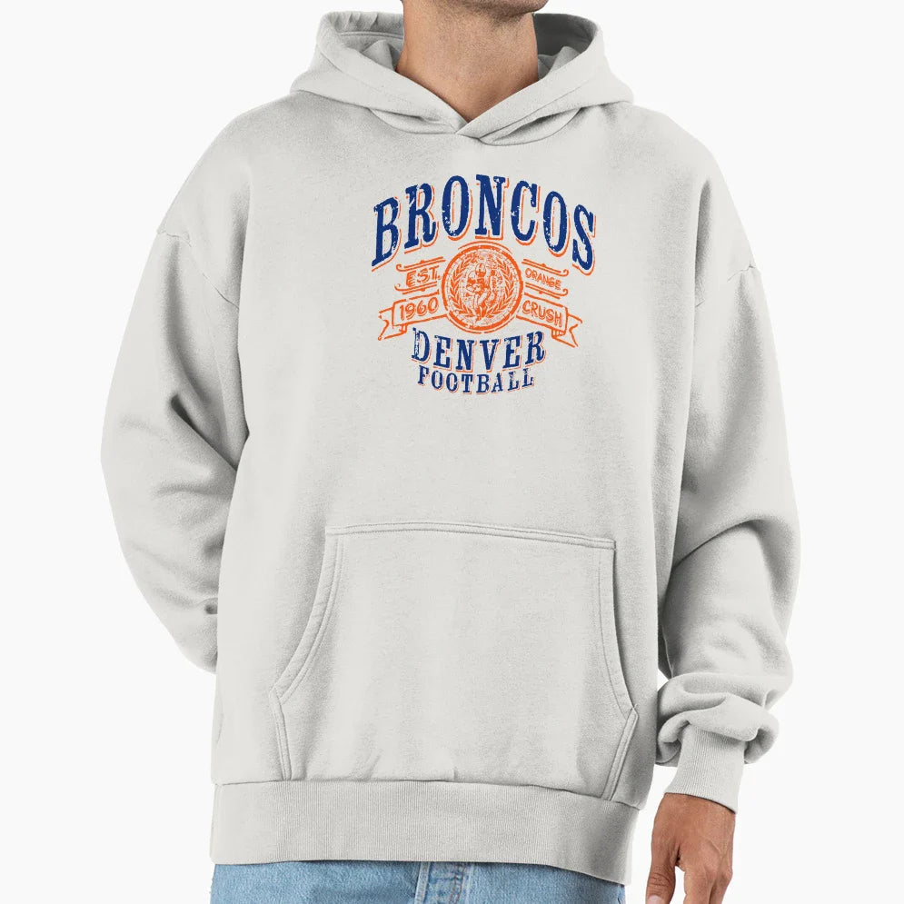 Broncos Football Hoodie - Custom Art Print for Adults