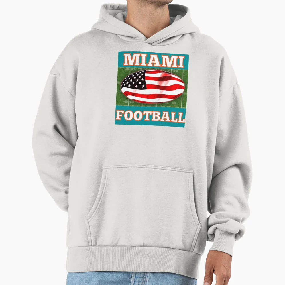 Miami Football Hoodie - Custom Art Print Unisex