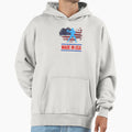 Football Player Ball Against American Hoodie - Graphic Print for Adults