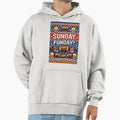 Sunday Funday American Football Knit Hoodie - Aesthetic Graphic for Adults