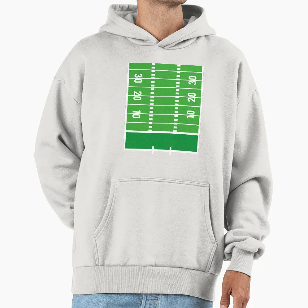 American Football Field Hoodie - Graphic Print Men Women