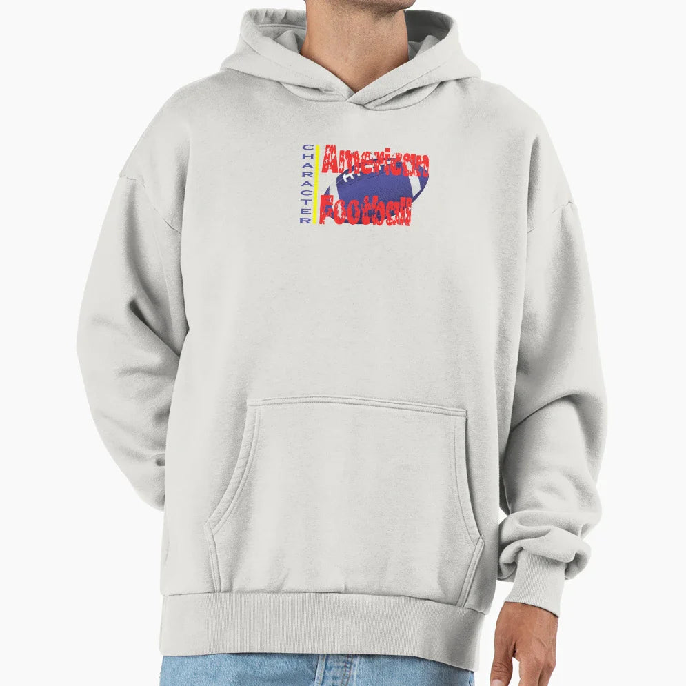 American Football Character Hoodie - Minimalist Print Unisex