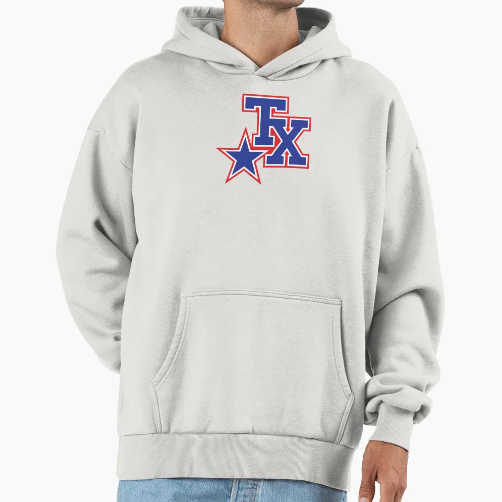 Lone Star State Tx R W B Hoodie - Fun Novelty Design for Adults