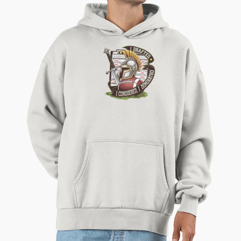 Fantasy Football Champion Dominated Funny Hoodie - Unique Graphic Unisex