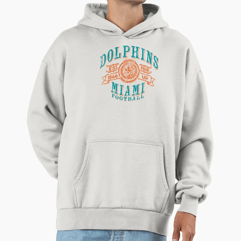 Dolphins Football Hoodie - Unique Graphic Men Women